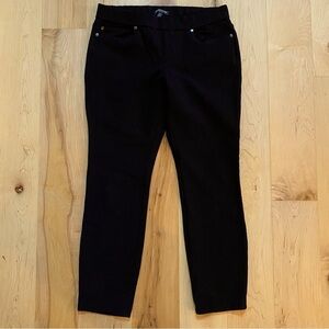 Eileen Fisher Cropped/Ankle Black Ribbed Pants